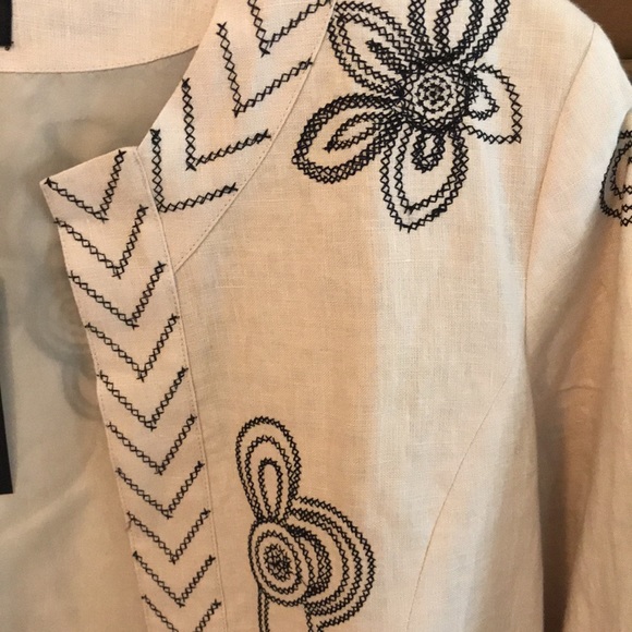 |NWT Carol Little Stitched Design Blazer- L - Picture 2 of 5